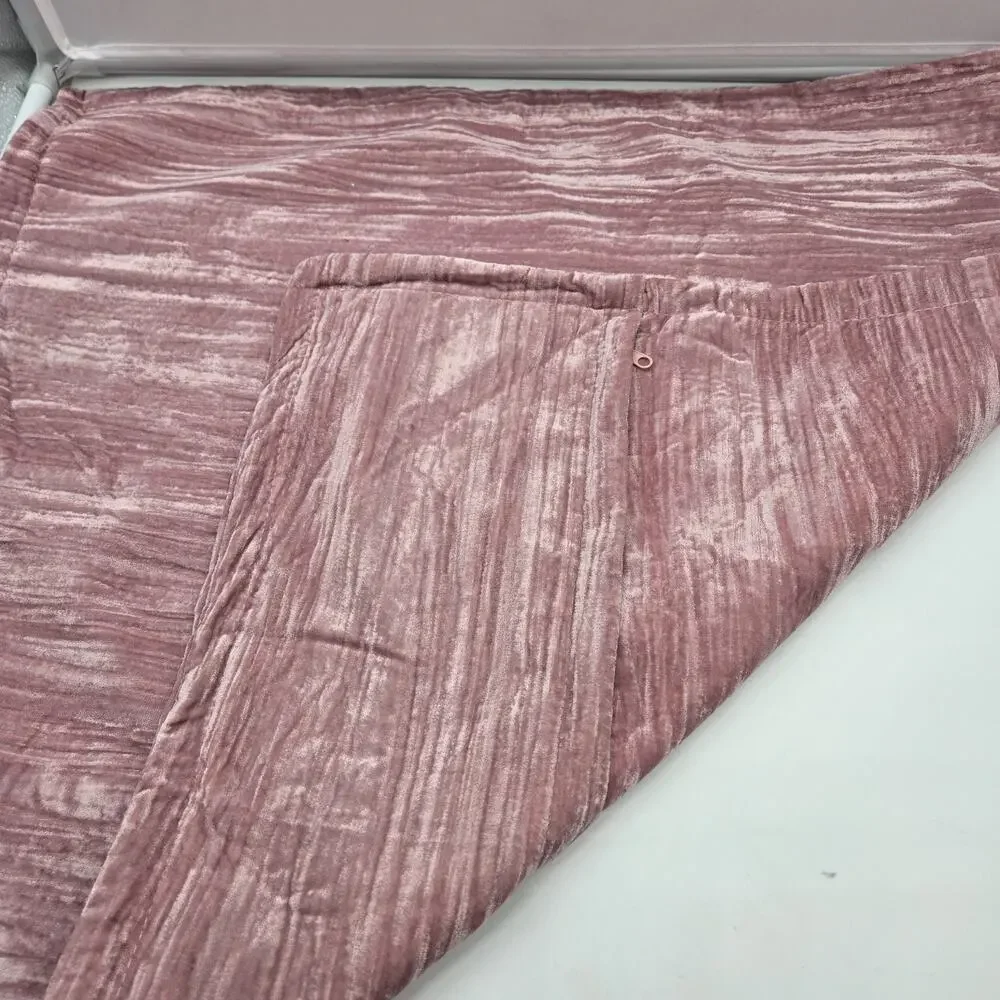 Crushed Velvet Pink Pillow Covers 23x23
